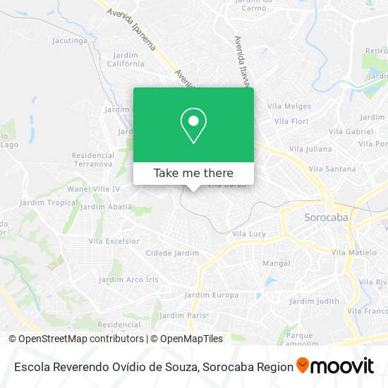 Mapa Escola Reverendo Ovídio de Souza