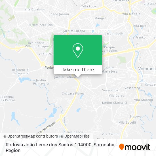 Rodovia João Leme dos Santos 104000 map