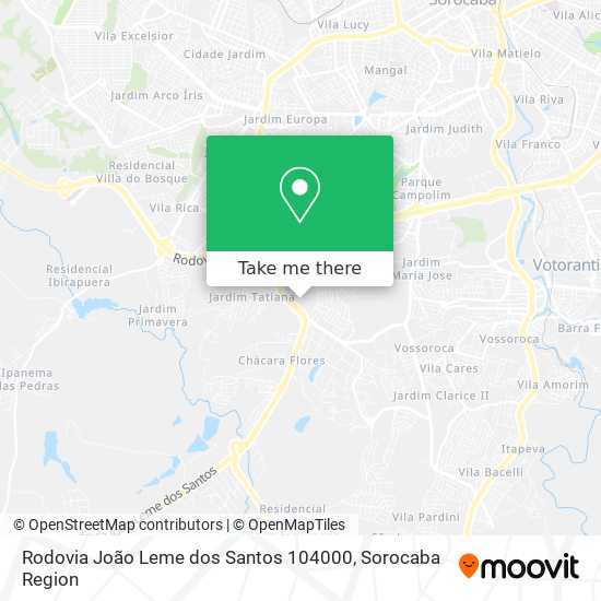 Mapa Rodovia João Leme dos Santos 104000