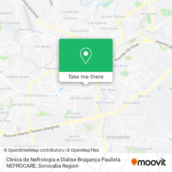 Clinica de Nefrologia e Diálise Bragança Paulista NEFROCARE map