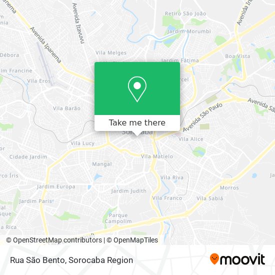 Rua São Bento map