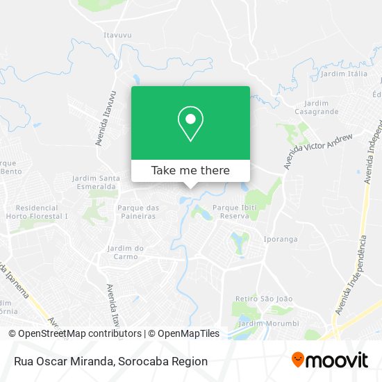 Mapa Rua Oscar Miranda