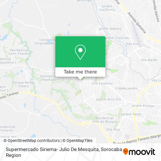 Supermercado Siriema- Julio De Mesquita map