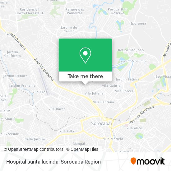 Hospital santa lucinda map