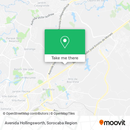 Avenida Hollingsworth map