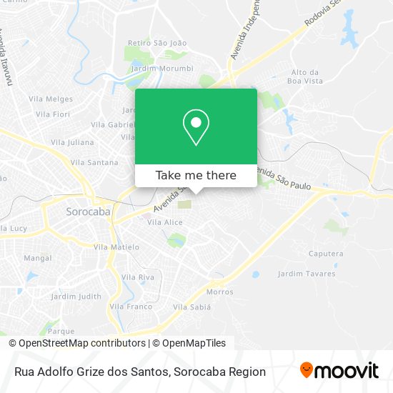 Mapa Rua Adolfo Grize dos Santos