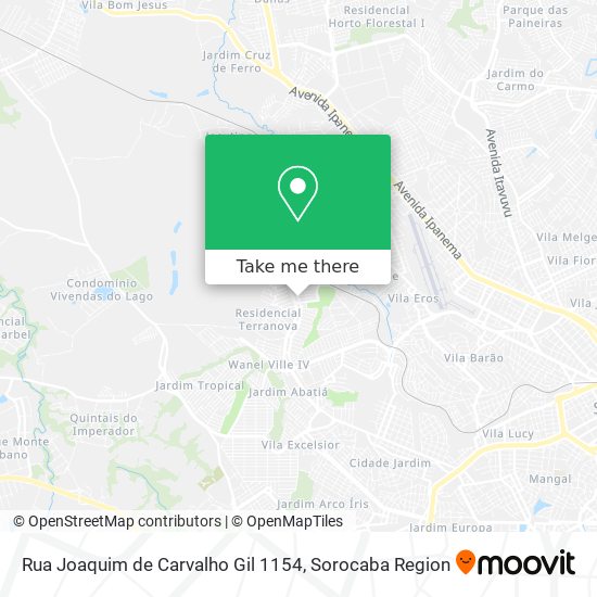 Mapa Rua Joaquim de Carvalho Gil 1154