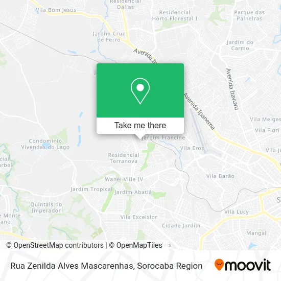 Rua Zenilda Alves Mascarenhas map