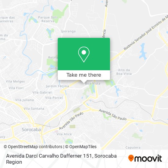 Mapa Avenida Darcí Carvalho Dafferner 151