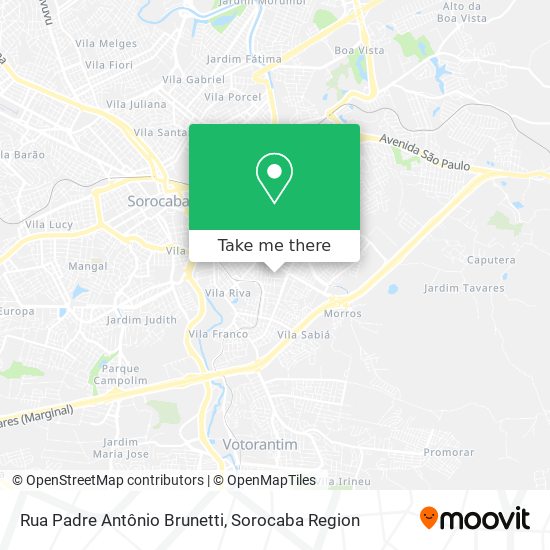 Mapa Rua Padre Antônio Brunetti