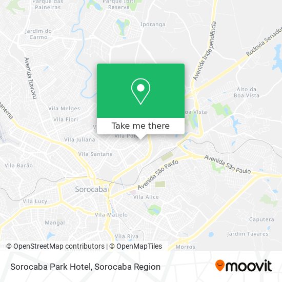 Mapa Sorocaba Park Hotel