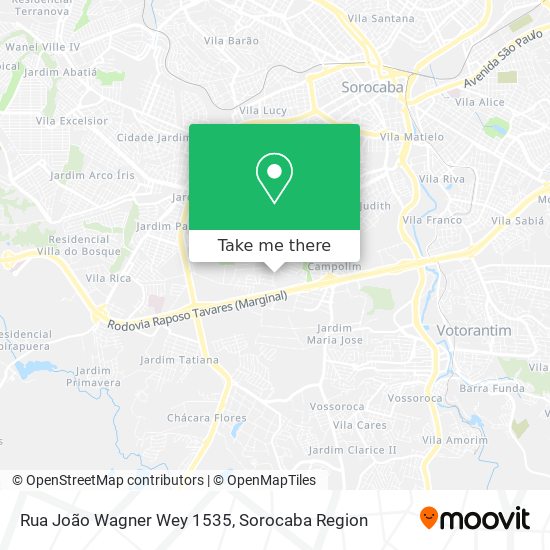 Rua João Wagner Wey 1535 map