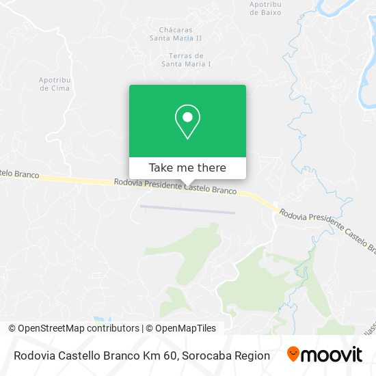 Rodovia Castello Branco Km 60 map