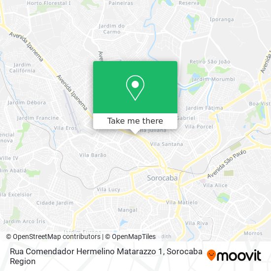 Mapa Rua Comendador Hermelino Matarazzo 1