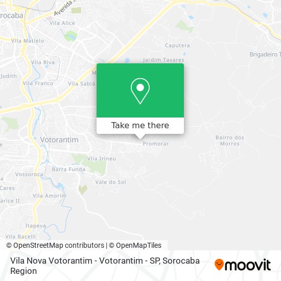 Vila Nova Votorantim - Votorantim - SP map