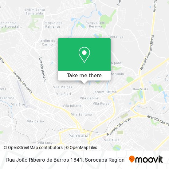 Rua João Ribeiro de Barros 1841 map