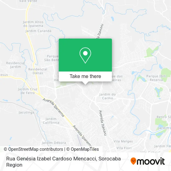 Rua Genésia Izabel Cardoso Mencacci map