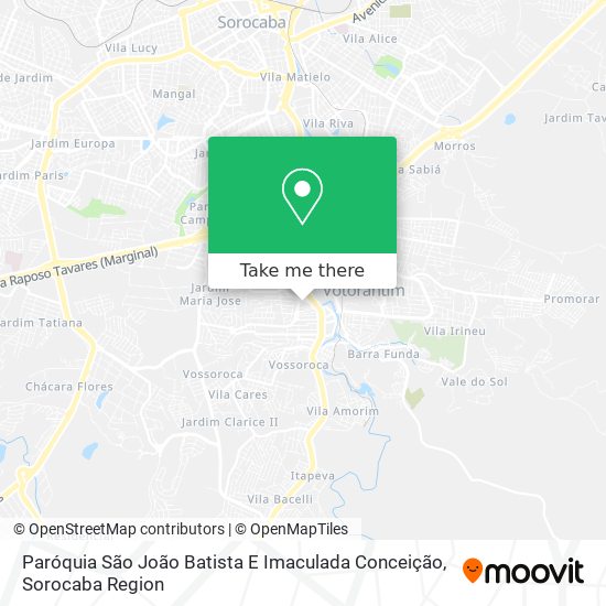 Mapa Paróquia São João Batista E Imaculada Conceição