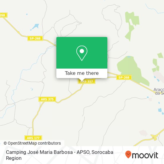 Camping José Maria Barbosa - APSO map