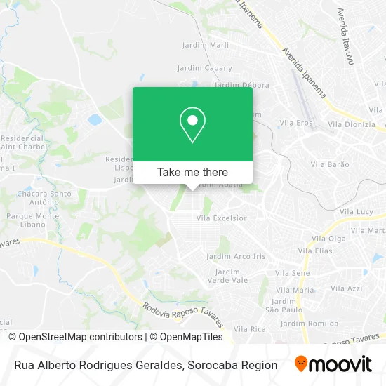 Rua Alberto Rodrigues Geraldes map