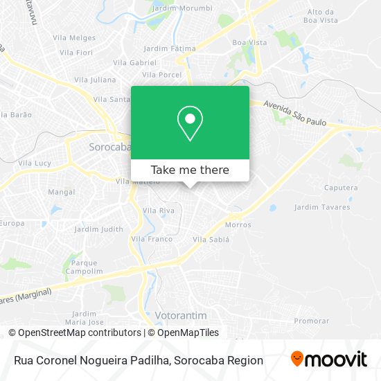 Mapa Rua Coronel Nogueira Padilha