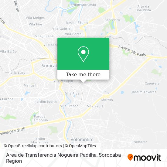 Area de Transferencia Nogueira Padilha map