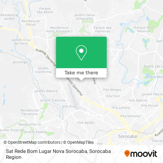Sat Rede Bom Lugar Nova Sorocaba map