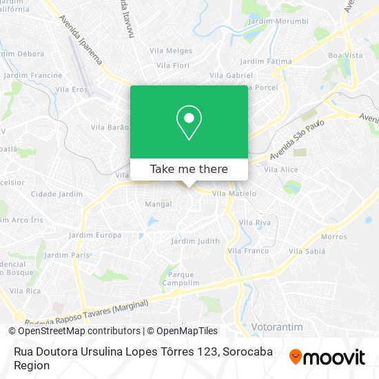 Mapa Rua Doutora Ursulina Lopes Tôrres 123