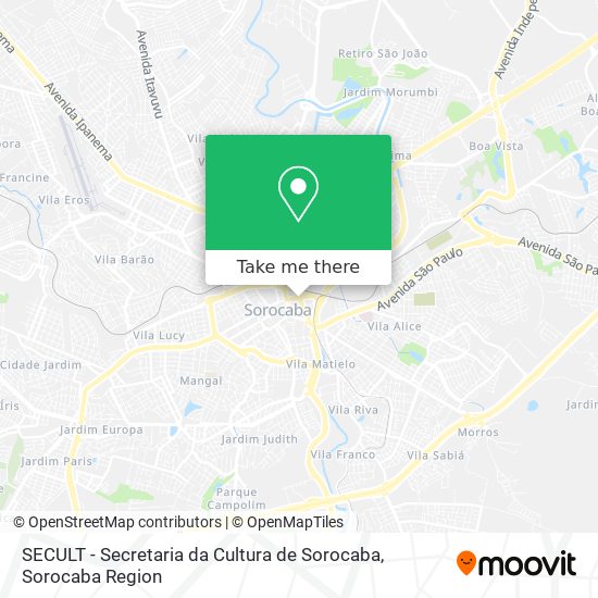 SECULT - Secretaria da Cultura de Sorocaba map