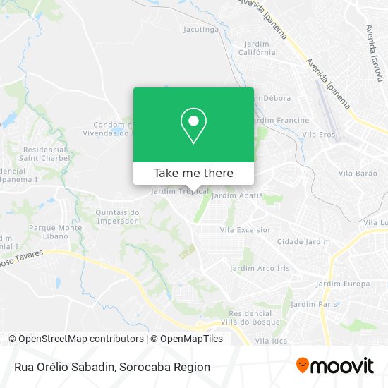 Mapa Rua Orélio Sabadin