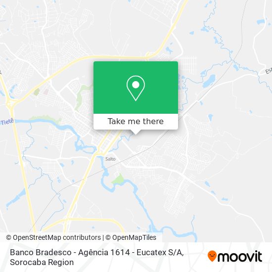 Banco Bradesco - Agência 1614 - Eucatex S / A map