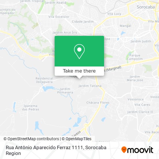 Mapa Rua Antônio Aparecido Ferraz 1111