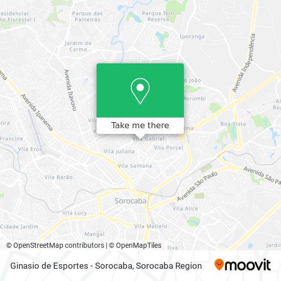 Mapa Ginasio de Esportes - Sorocaba