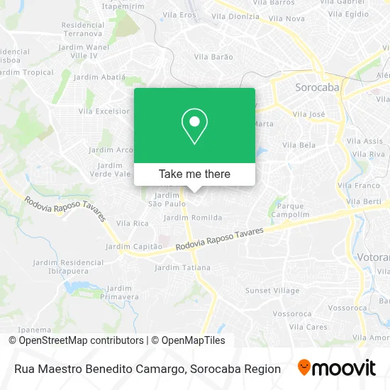 Rua Maestro Benedito Camargo map
