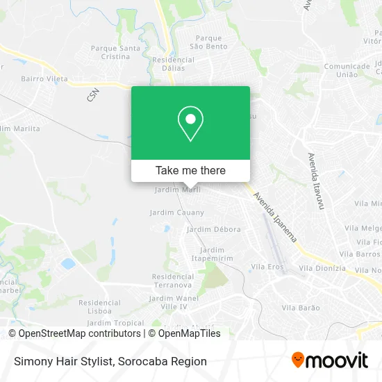 Simony Hair Stylist map