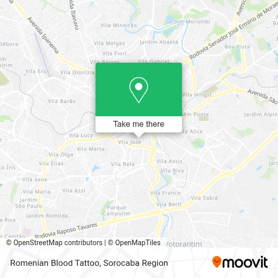 Romenian Blood Tattoo map