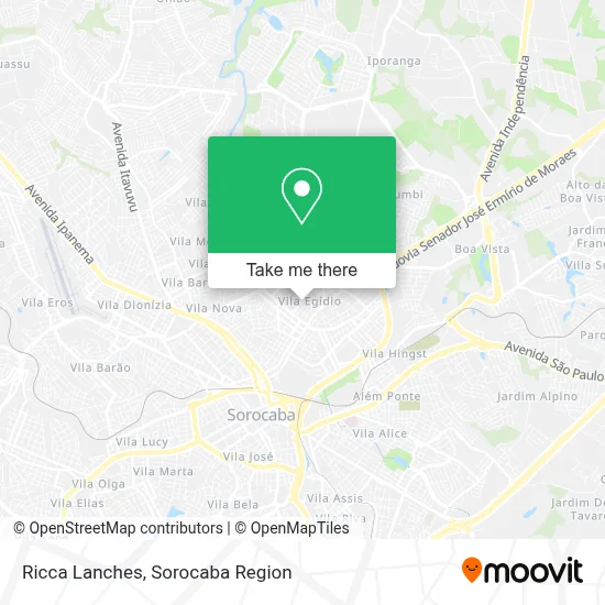Ricca Lanches map