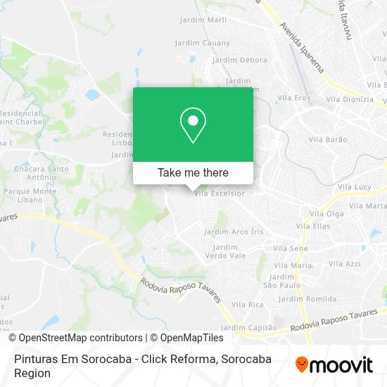 Pinturas Em Sorocaba - Click Reforma map