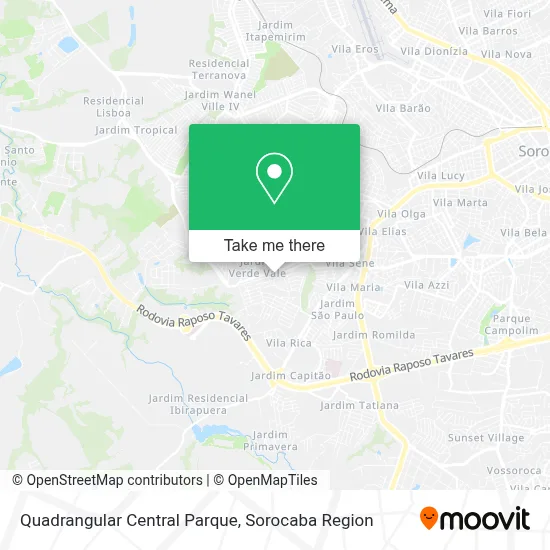 Quadrangular Central Parque map