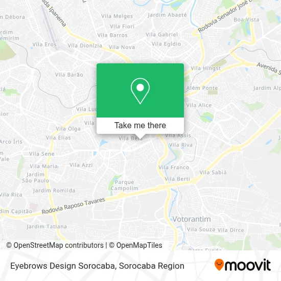 Eyebrows Design Sorocaba map