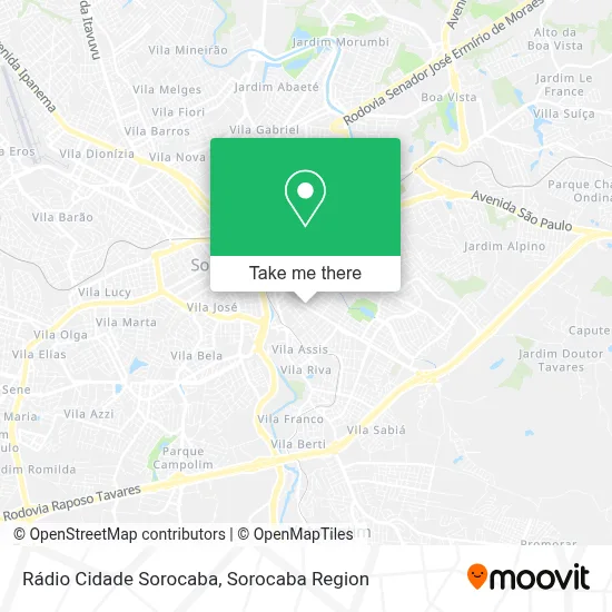 Rádio Cidade Sorocaba map