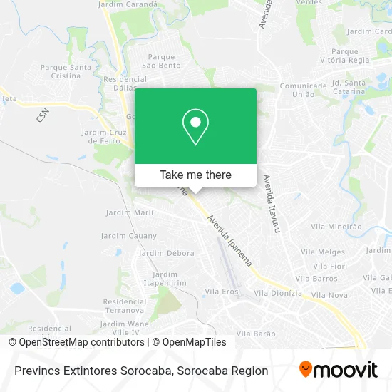 Previncs Extintores Sorocaba map