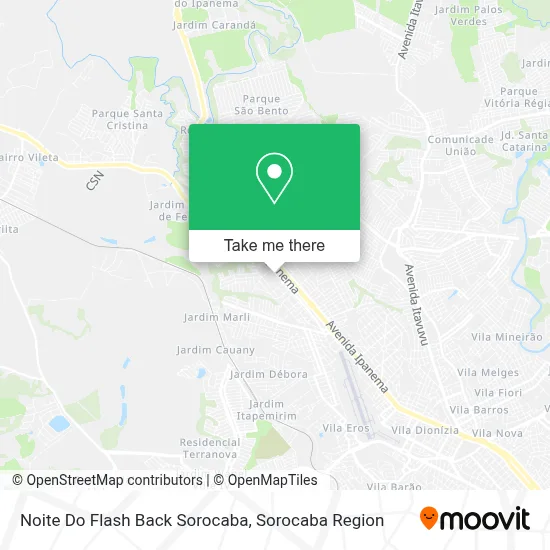Noite Do Flash Back Sorocaba map