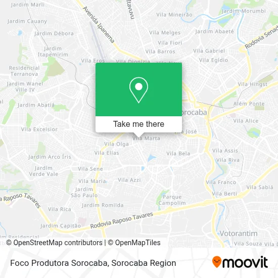 Foco Produtora Sorocaba map