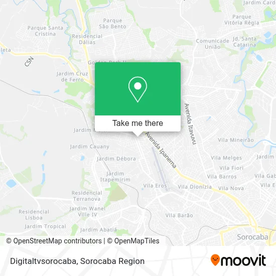 Digitaltvsorocaba map