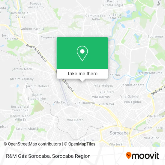 R&M Gás Sorocaba map
