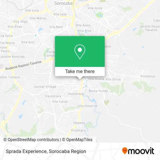 Sprada Experience map