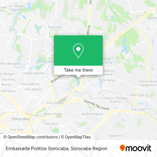 Embaixada Politize Sorocaba map