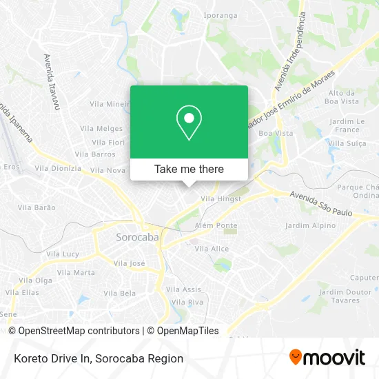 Koreto Drive In map
