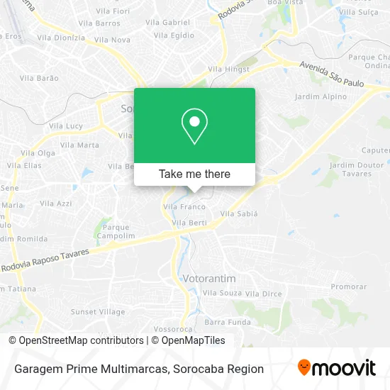 Garagem Prime Multimarcas map